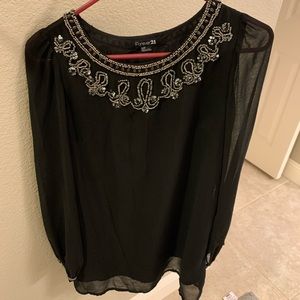 Forever21 Black Sequin Tunic